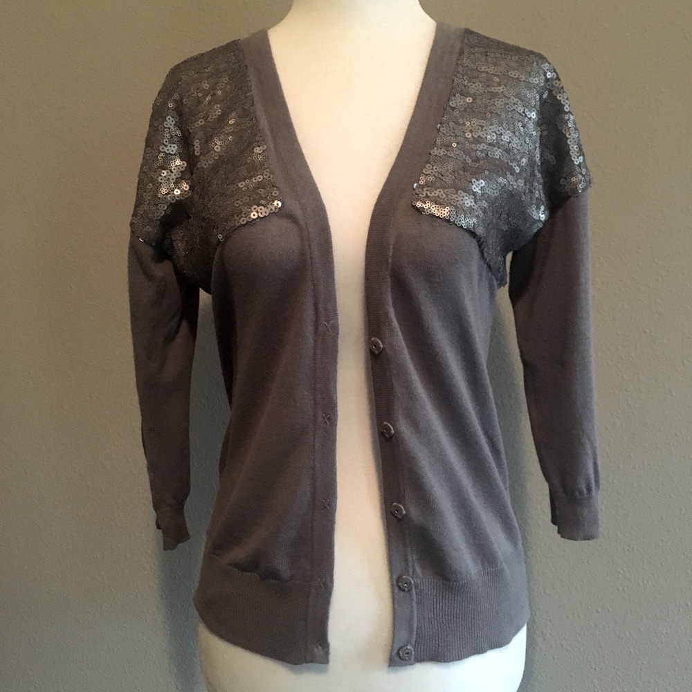 LOFT sequined, thin sweater top